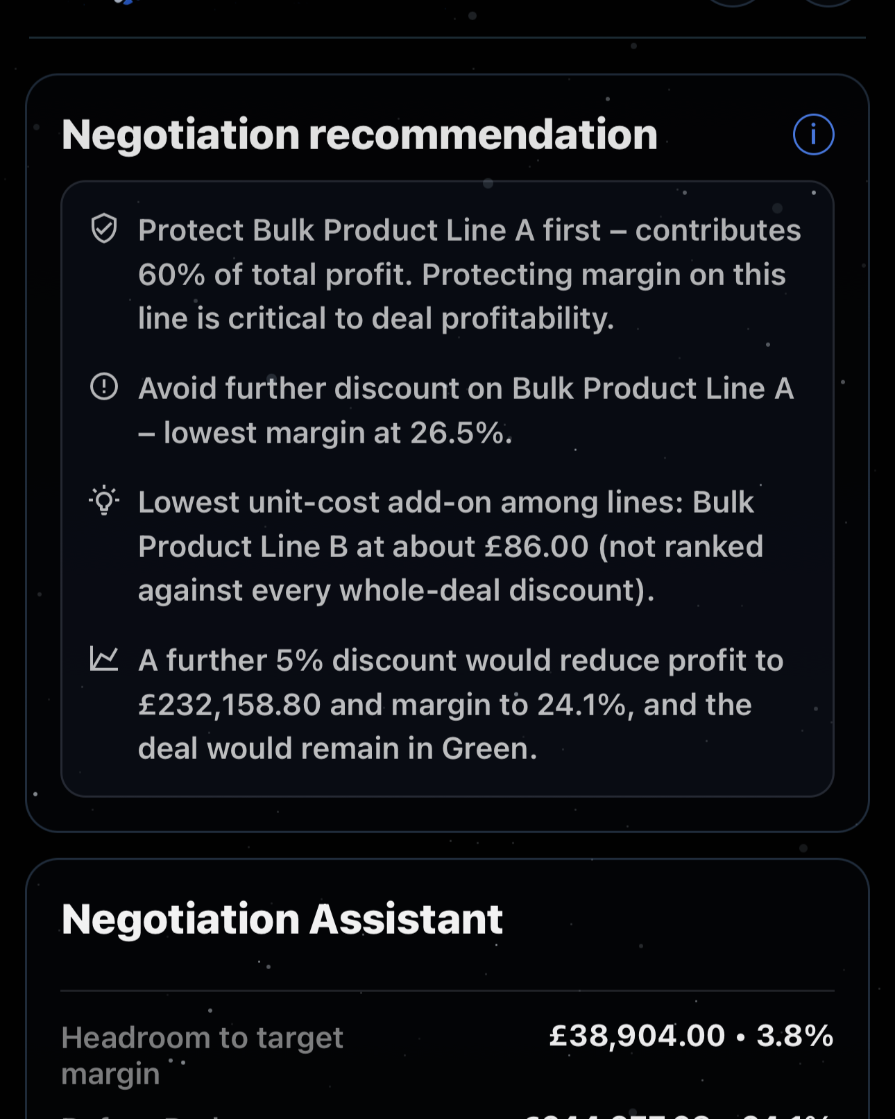 Quotelixa Intelligence workflow screen